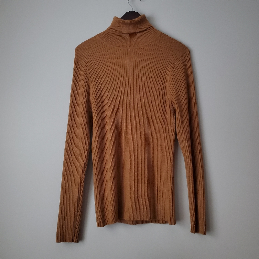 Uniqlo stretch cotton turtleneck knit sweater